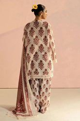 Digital printed Lawn with 4 side printed Lawn Dopatta
